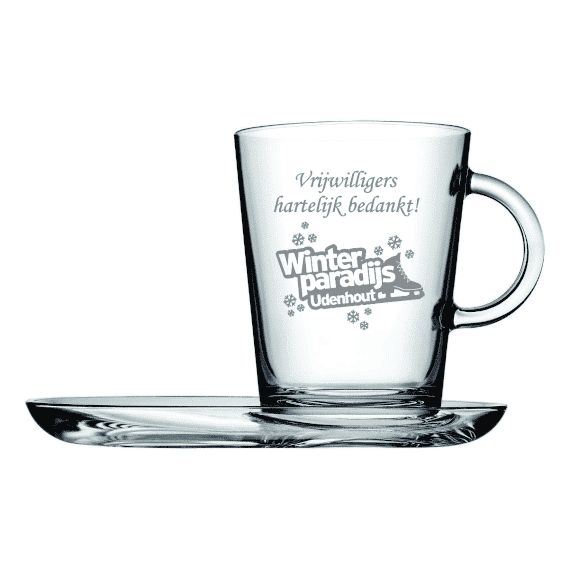 Theeglas Luxe + schotel - 110mm | 40cl - Afbeelding 3